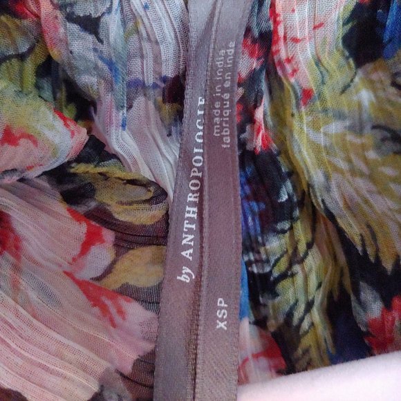 By Anthropologie sheer angelic hippie boho maxi dress cottagecore XSP 100% Cupro - Picture 12 of 13